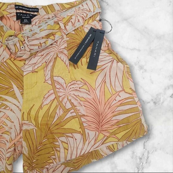 Tahari Tropical Print Shorts Size 6 - Picture 3 of 5
